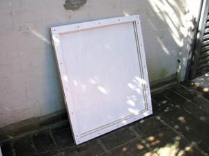 Solar panels - second panel frame ready for painting.jpg