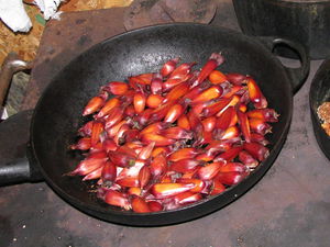 Pinhao cooking in frying pan.jpg